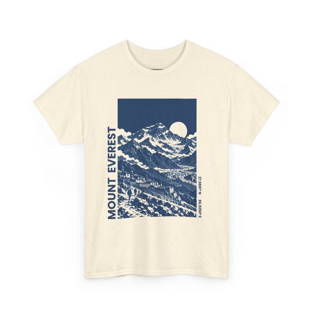 FITTUX Mount Everest Cotton T-Shirt – Vintage Mountain Graphic