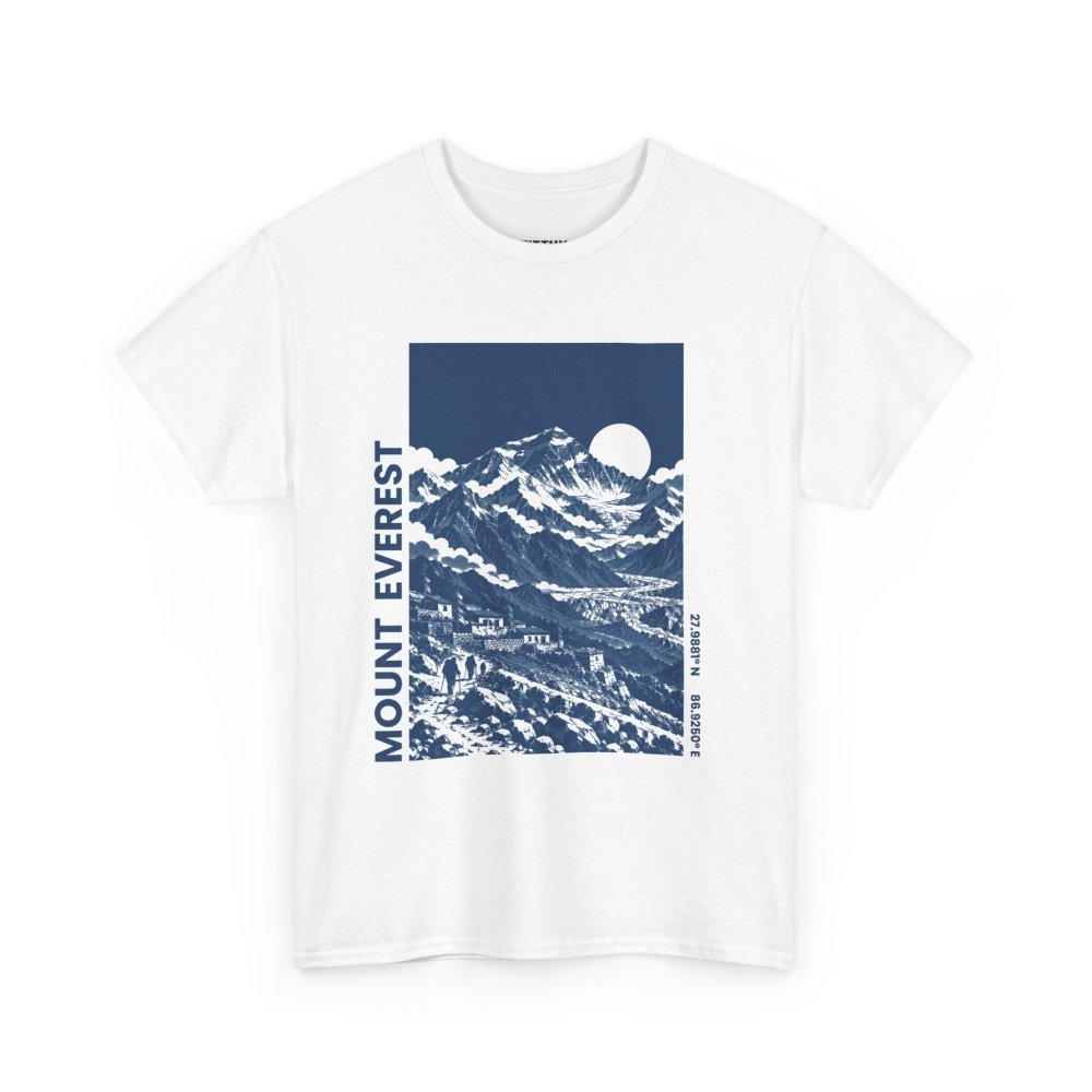 FITTUX Mount Everest Cotton T-Shirt – Vintage Mountain Graphic