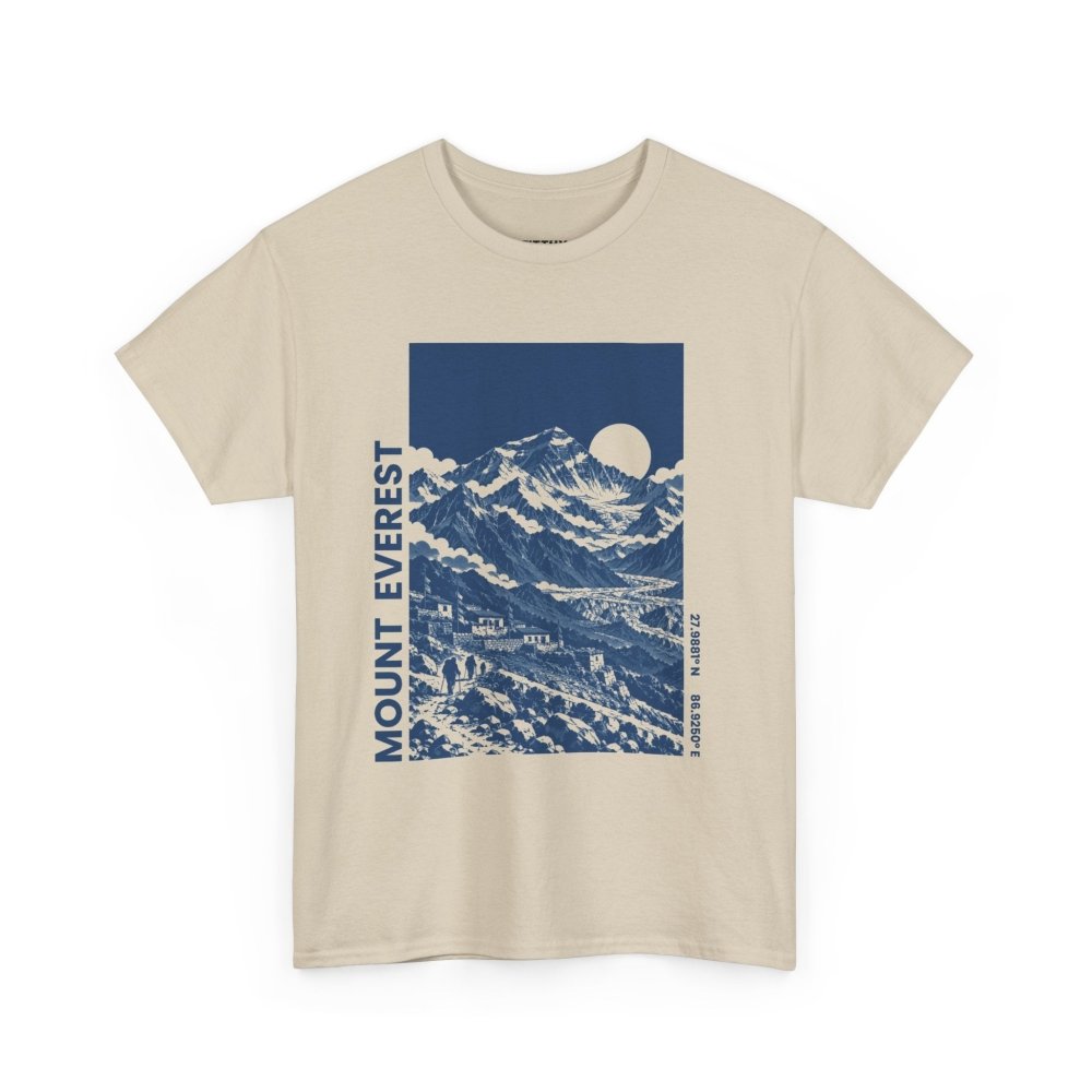 FITTUX Mount Everest Cotton T-Shirt – Vintage Mountain Graphic