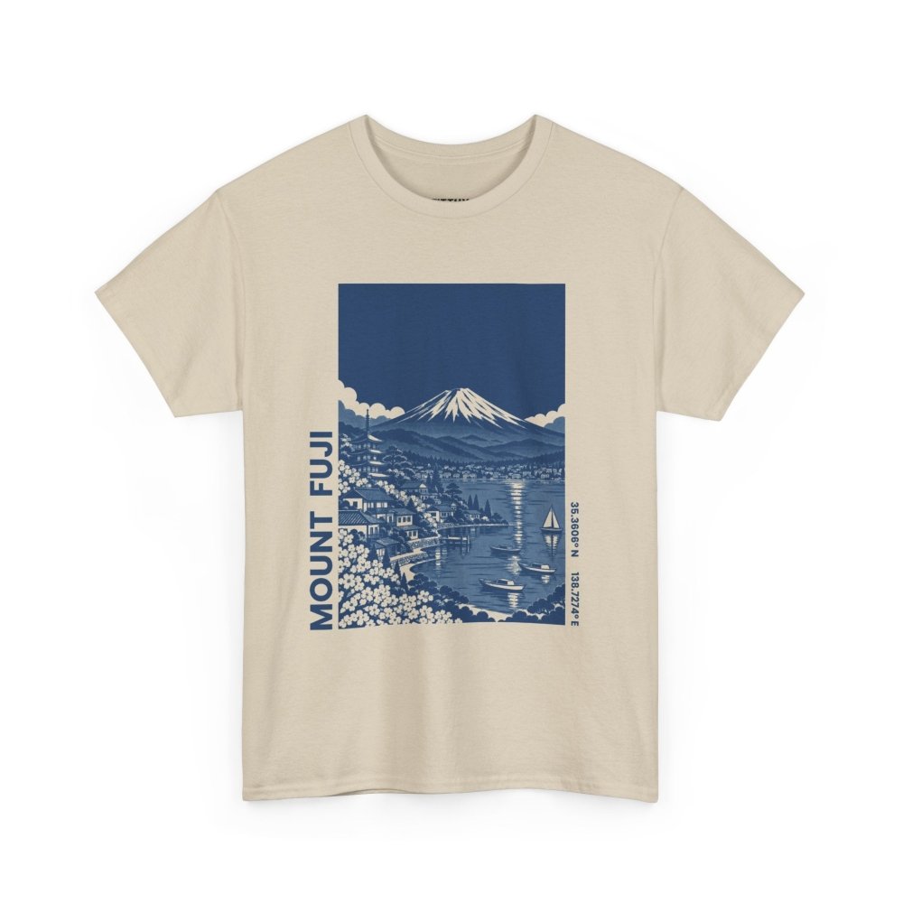 FITTUX Mount Fuji Cotton T-Shirt – Vintage Mountain Graphic