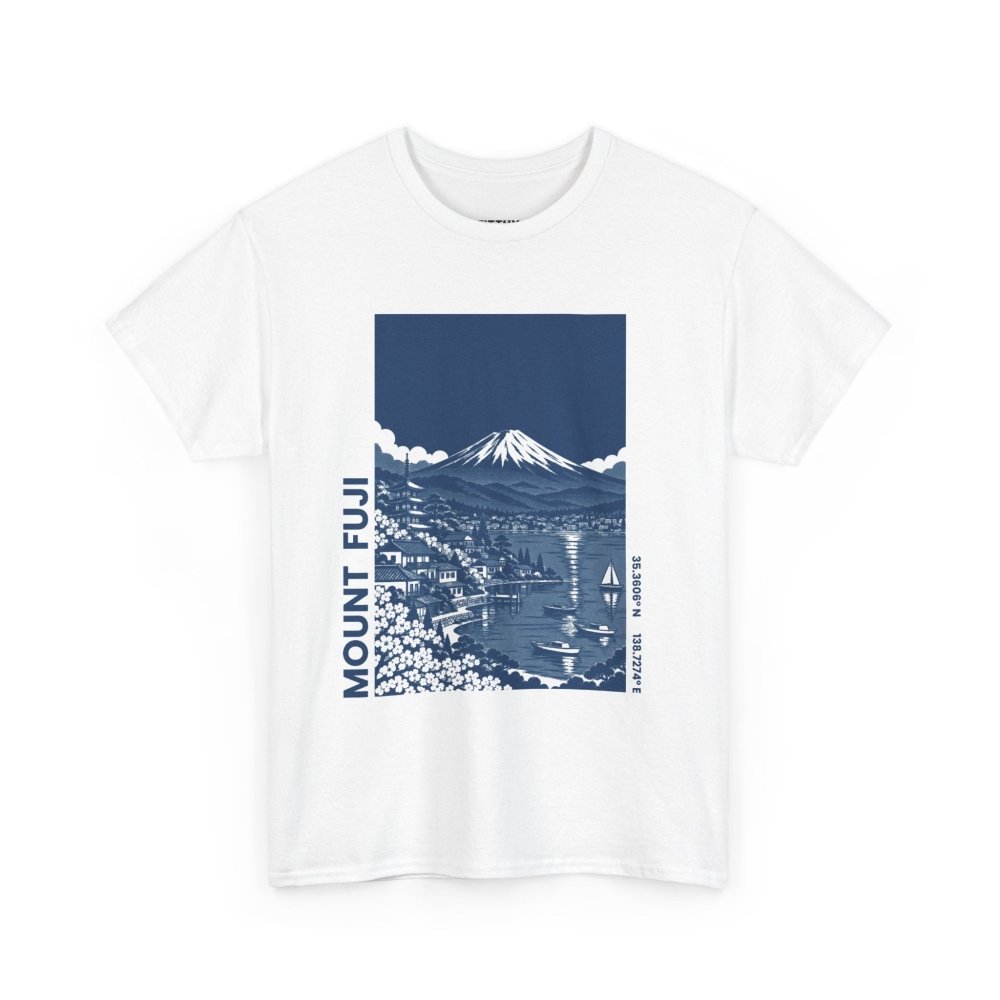FITTUX Mount Fuji Cotton T-Shirt – Vintage Mountain Graphic