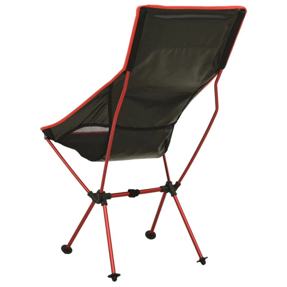 Foldable Camping Chair PVC and Aluminium Black - Fittux