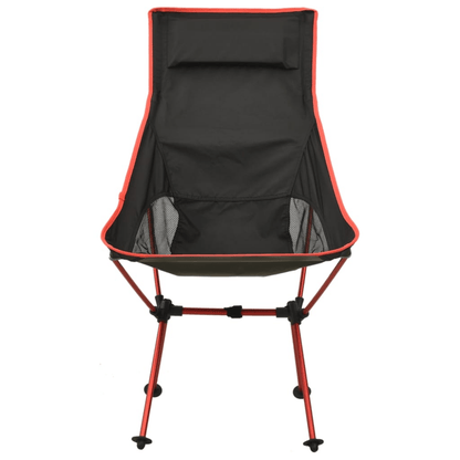Foldable Camping Chair PVC and Aluminium Black - Fittux