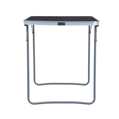 Foldable Camping Table – Grey 80x60 cm with Metal Frame - Fittux