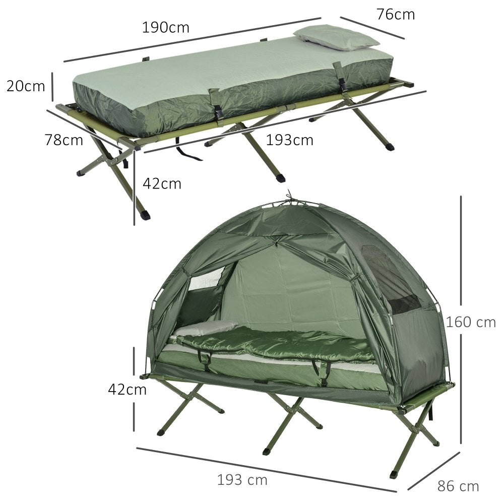 Foldable Camping Tent with Bed – All - in - One Set