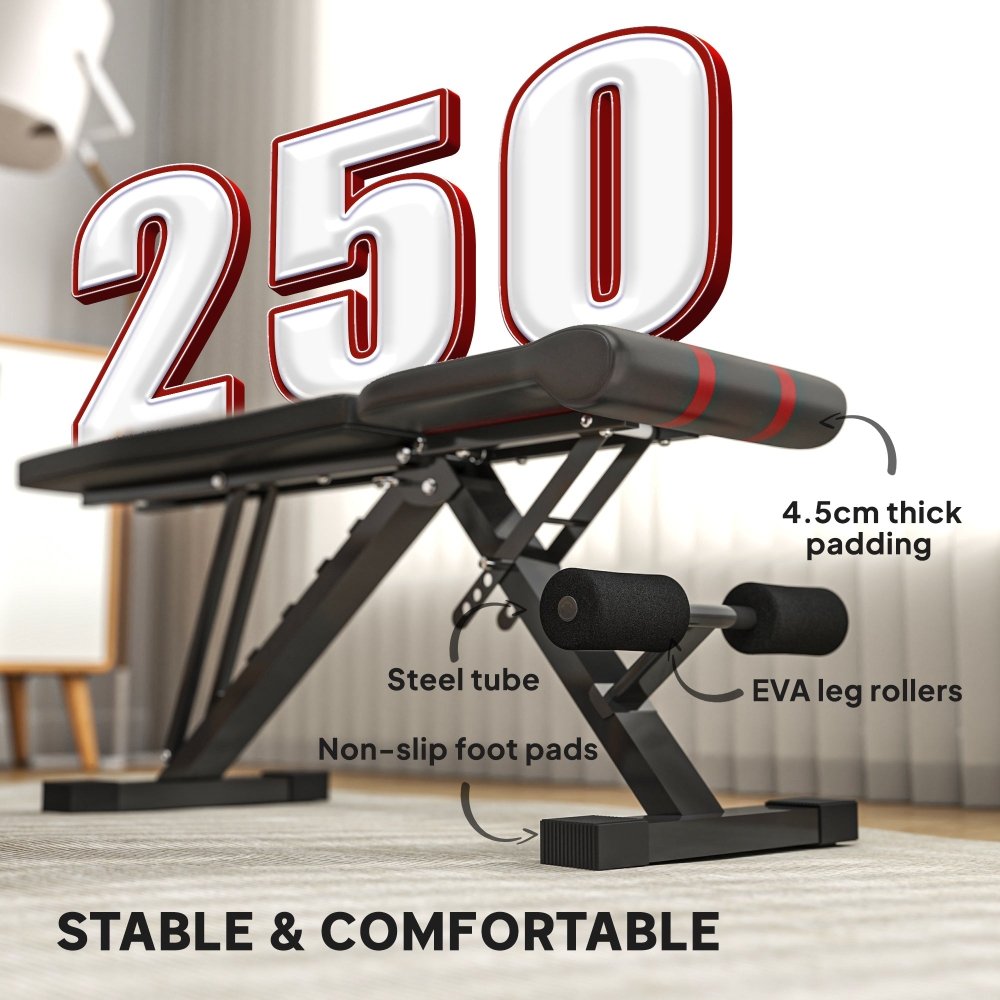 Foldable Weight Bench for Home Gym – Adjustable Incline & Flat Bench