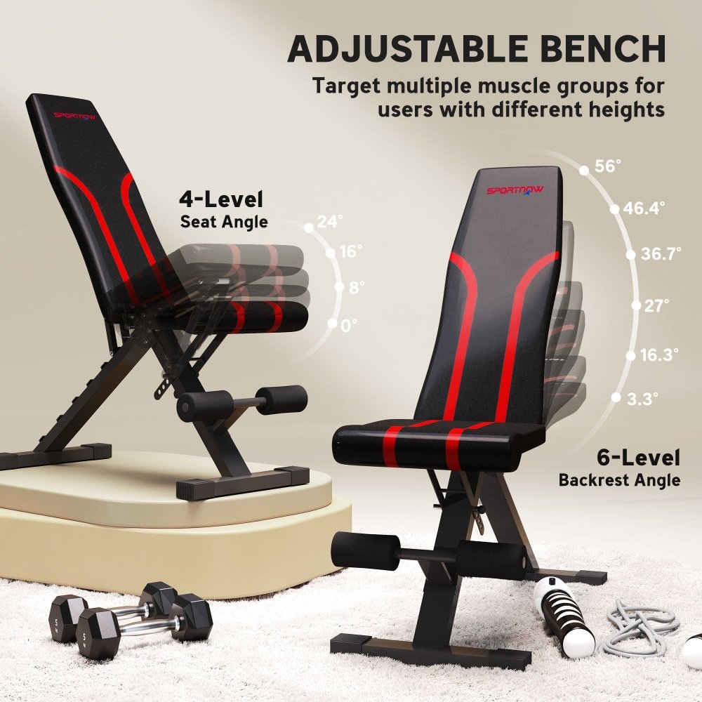 Foldable Weight Bench for Home Gym – Adjustable Incline & Flat Bench