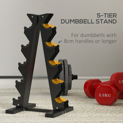 Hex Dumbbell Set with Storage Rack – Rubber - Coated Weights (4 kg, 6 kg, 8 kg Pairs)