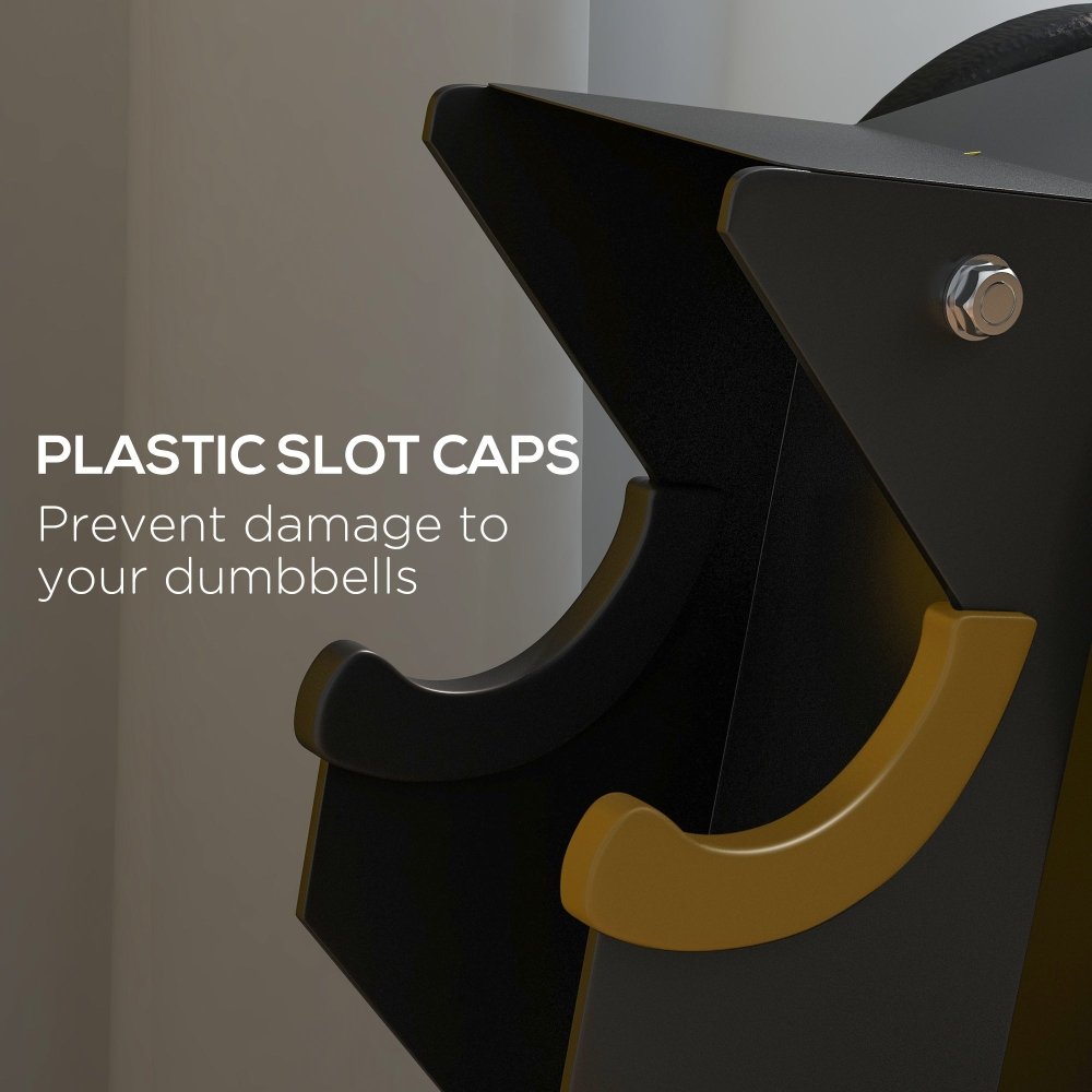 Hex Dumbbell Set with Storage Rack – Rubber - Coated Weights (4 kg, 6 kg, 8 kg Pairs)