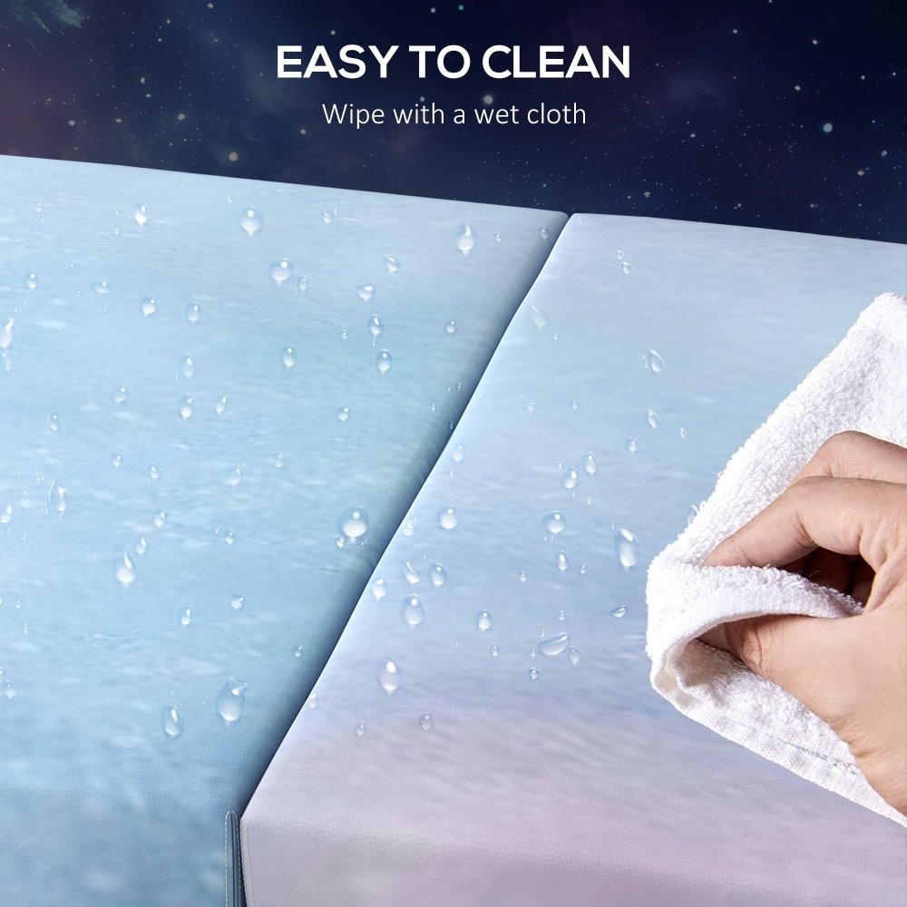 HOMCOM Sky Blue 6ft Foldable Gym Mat