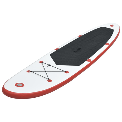 Inflatable Stand Up Paddle Board Set – Red & White - Fittux
