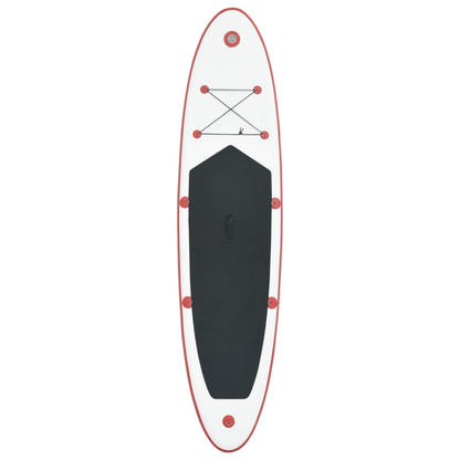 Inflatable Stand Up Paddle Board Set – Red & White - Fittux