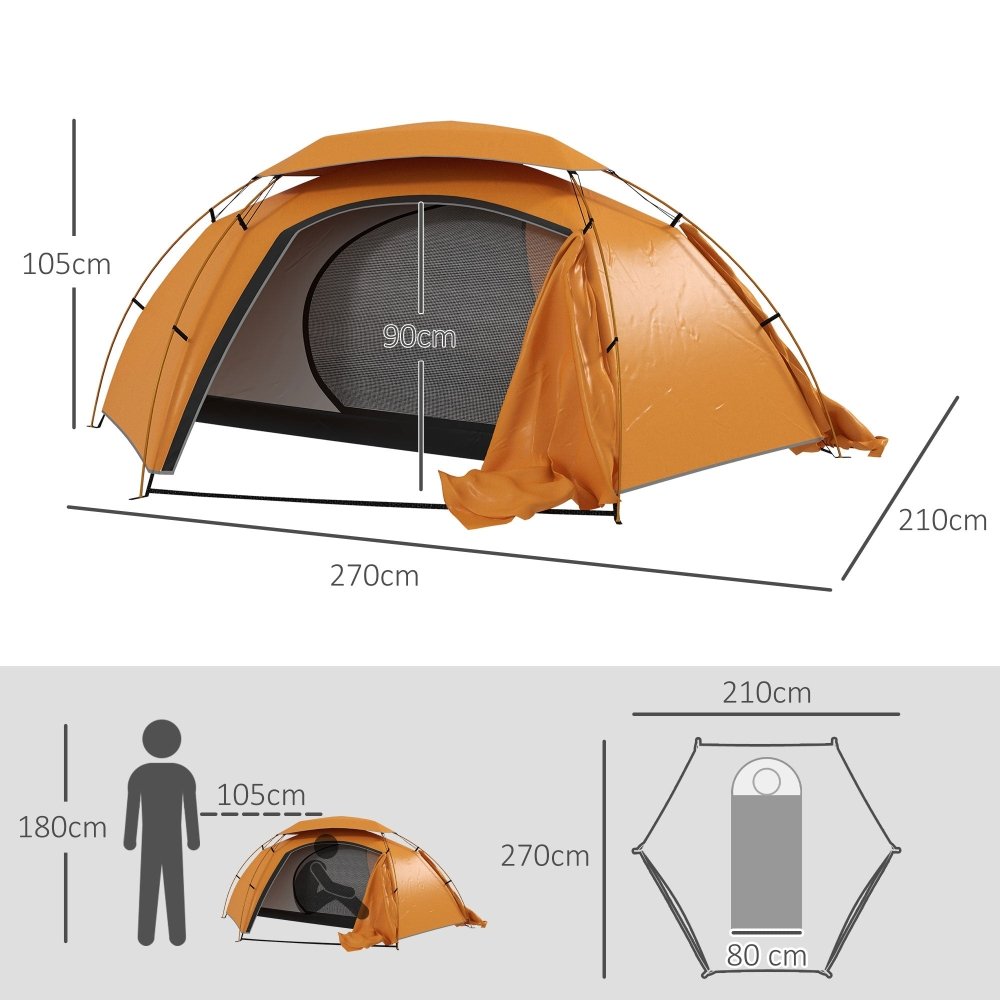 1 person dome tent Outsunny 1-2 Person Dome Tent for Camping & Hiking – Fittux