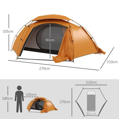 Outsunny 1 - 2 Person Dome Tent for Camping & Hiking