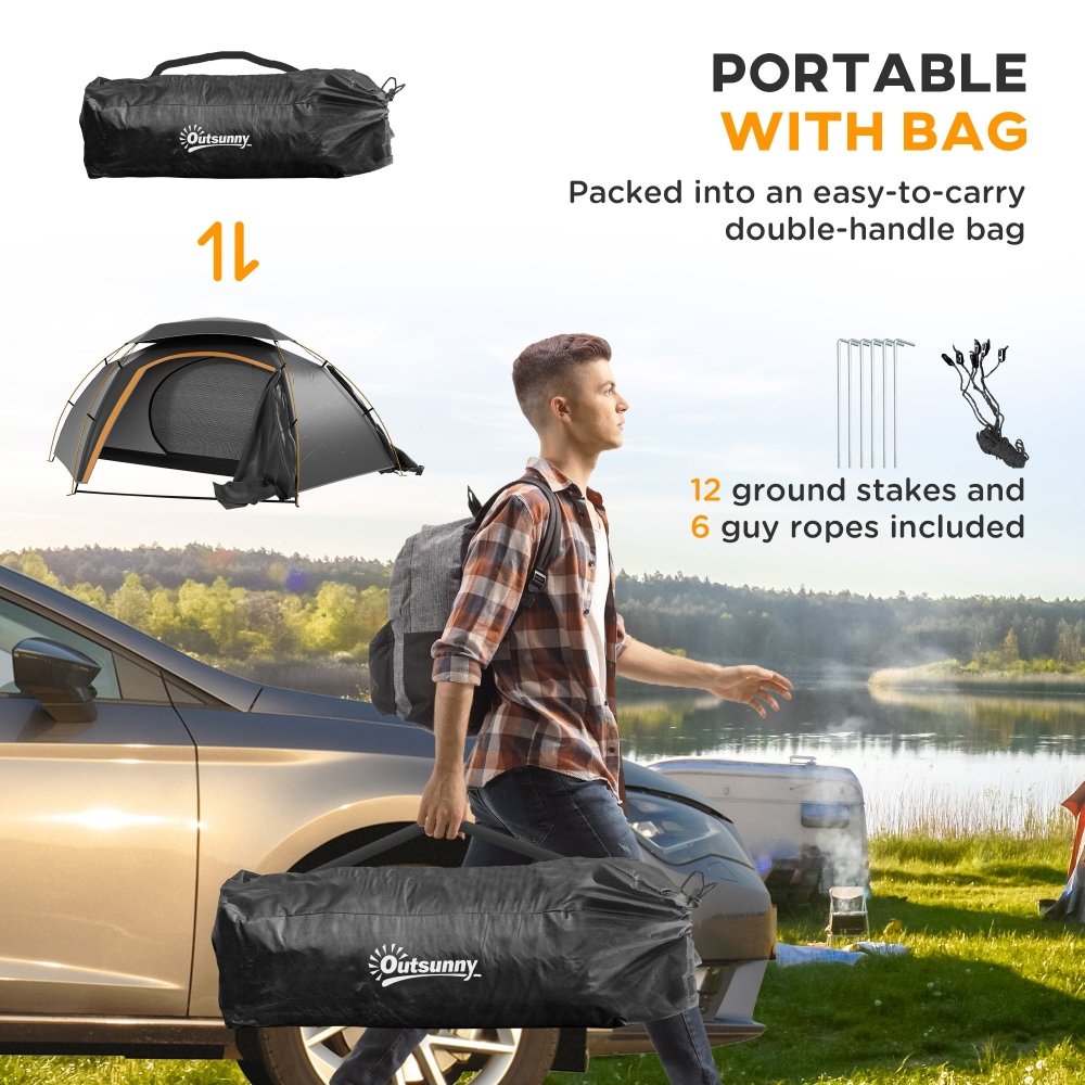 Outsunny 1 - 2 Person Dome Tent for Camping & Hiking