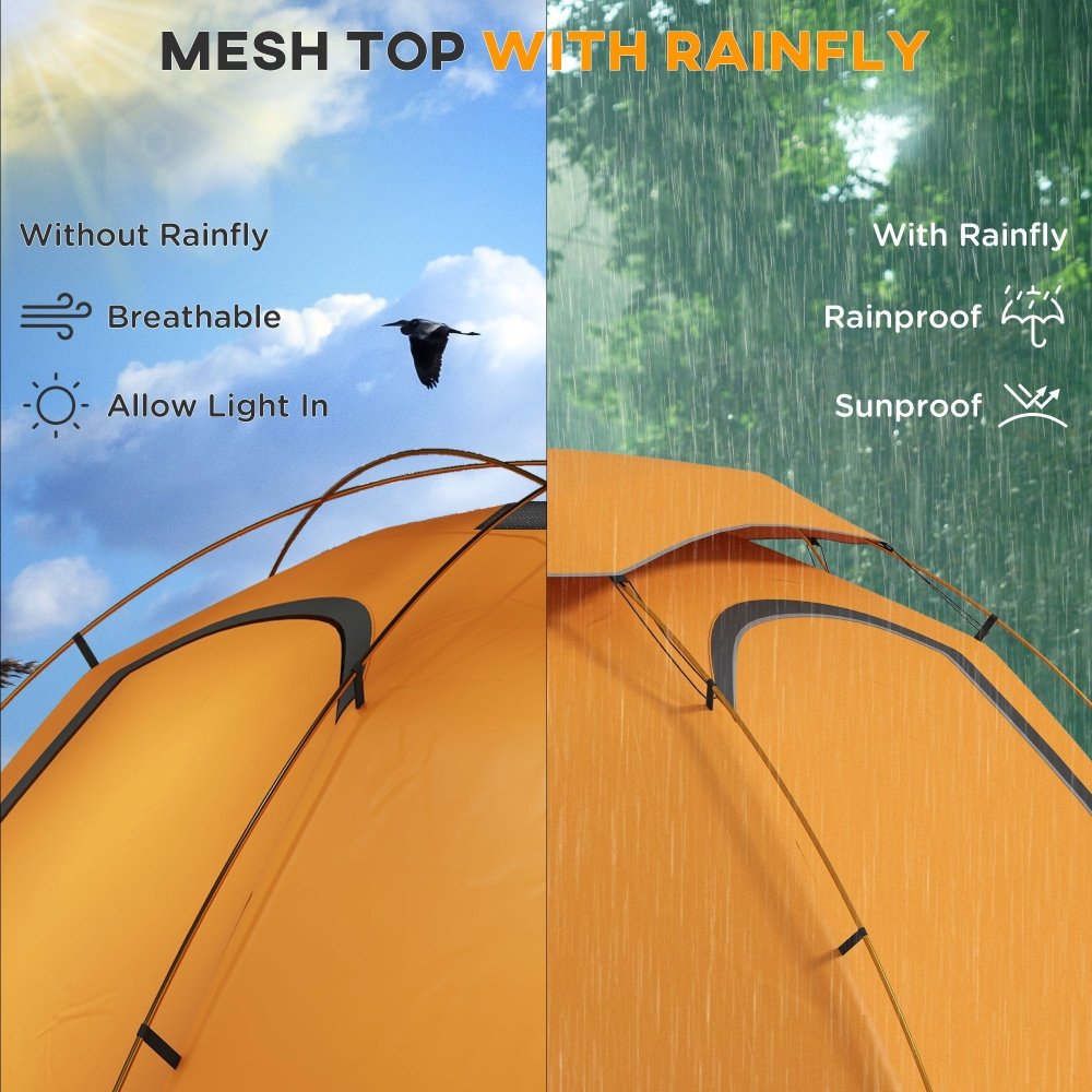 Outsunny 1 - 2 Person Dome Tent for Camping & Hiking