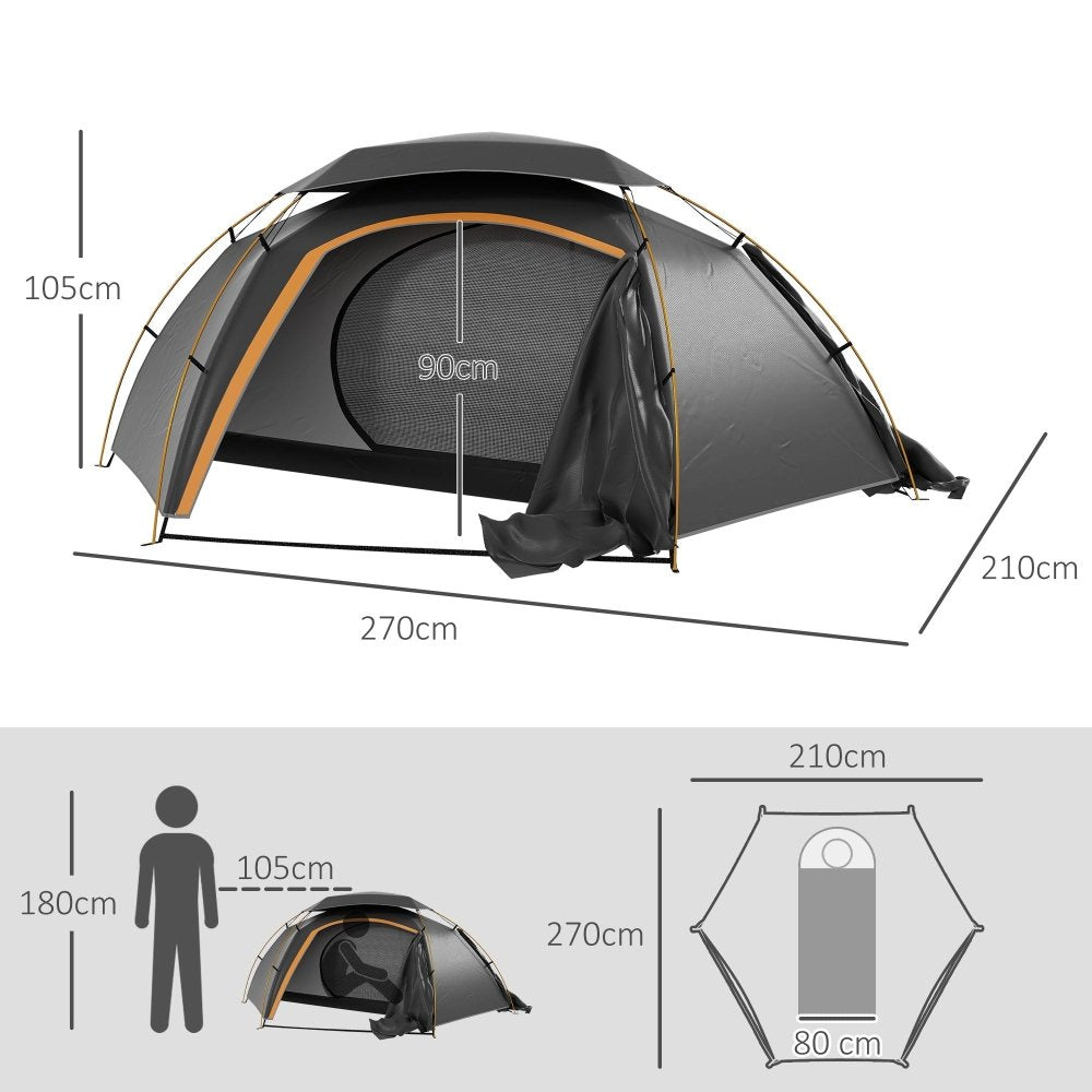Outsunny 1 - 2 Person Dome Tent for Camping & Hiking