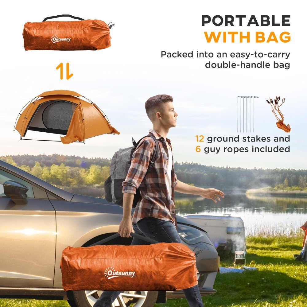 Outsunny 1 - 2 Person Dome Tent for Camping & Hiking
