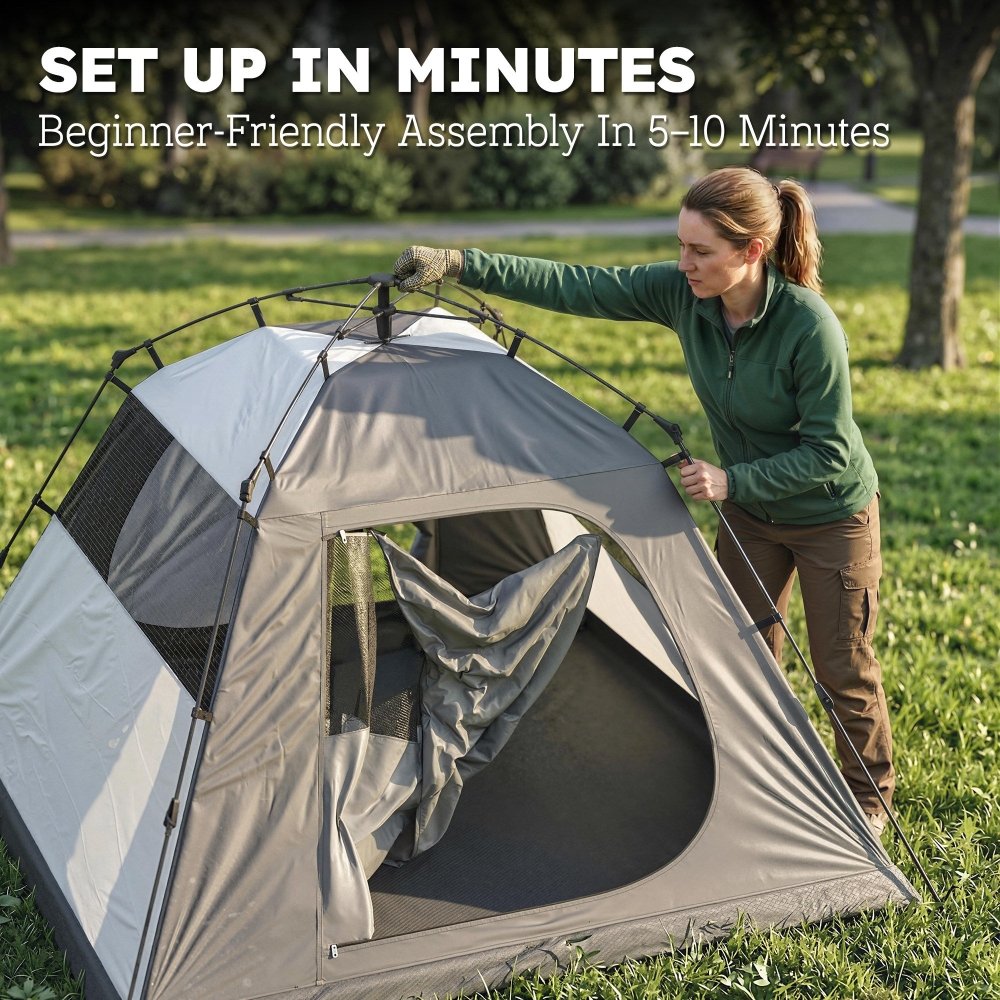 Outsunny 2 Man Waterproof Camping Tent with 2 Doors