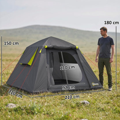 Outsunny 2 Man Waterproof Camping Tent with 2 Doors