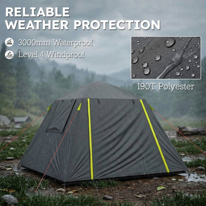 Outsunny 2 Man Waterproof Camping Tent with 2 Doors