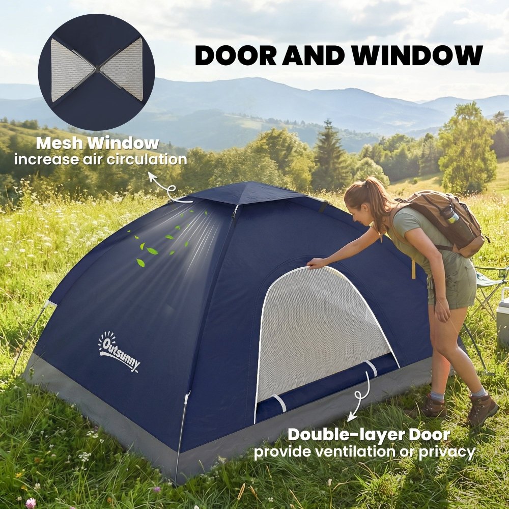 Outsunny 2 Person Dome Tent for Camping, Hiking & Festivals