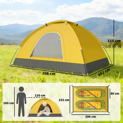 Outsunny 2 Person Dome Tent for Camping, Hiking & Festivals