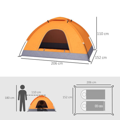 Outsunny 2 Person Dome Tent for Camping, Hiking & Festivals