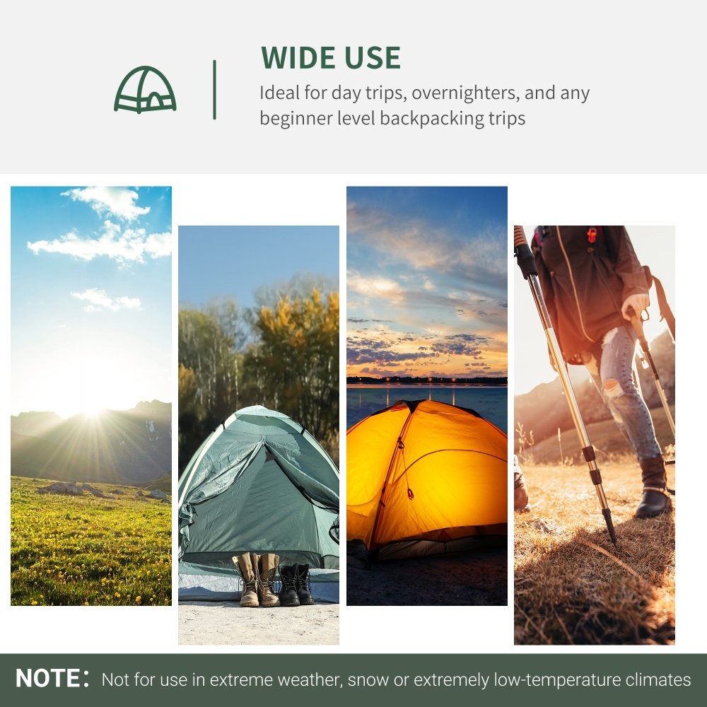 Outsunny 2 Person Dome Tent for Camping, Hiking & Festivals