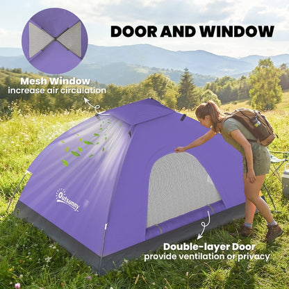 Outsunny 2 Person Dome Tent for Camping, Hiking & Festivals