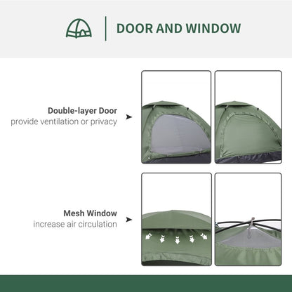 Outsunny 2 Person Dome Tent for Camping, Hiking & Festivals