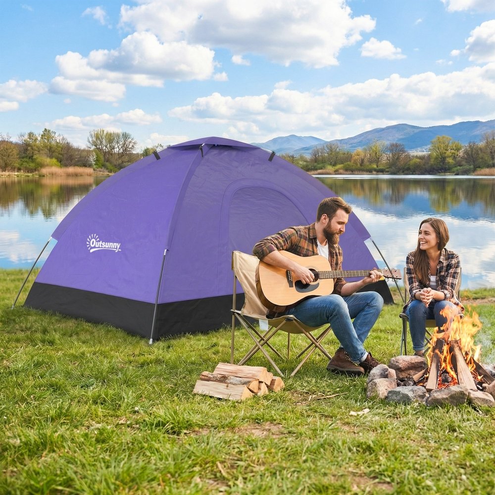 Outsunny 2 Person Dome Tent for Camping, Hiking & Festivals