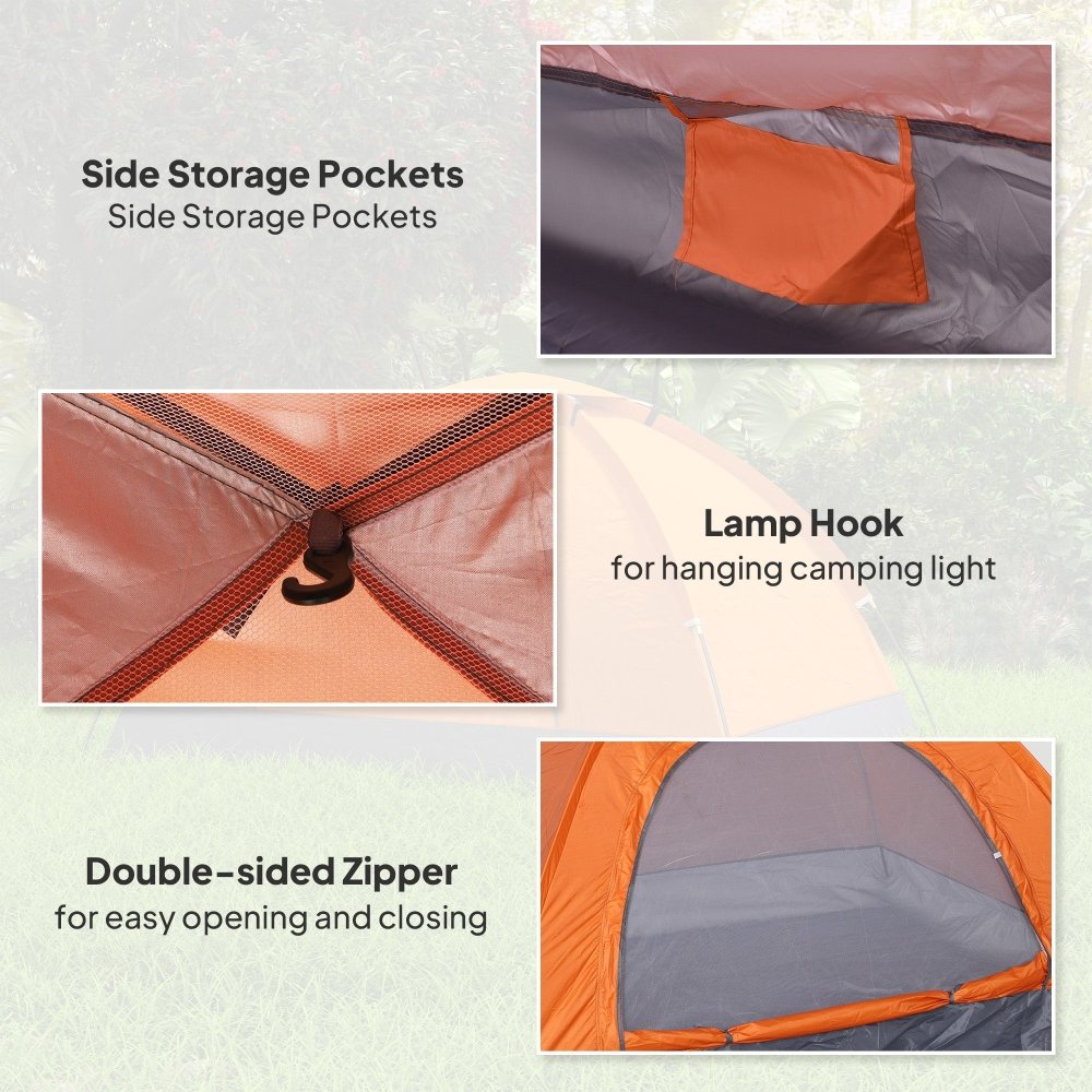 Outsunny 2 Person Dome Tent for Camping, Hiking & Festivals