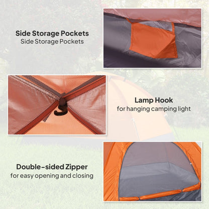Outsunny 2 Person Dome Tent for Camping, Hiking & Festivals