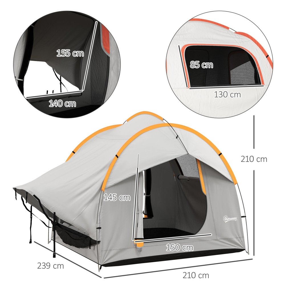 Outsunny 5 Man SUV Car Tent with Waterproof Tailgate Shelter