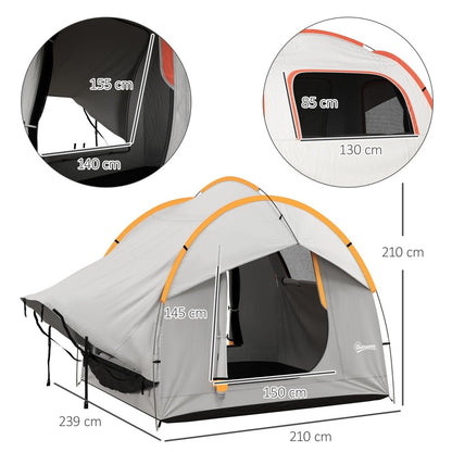 Outsunny 5 Man SUV Car Tent with Waterproof Tailgate Shelter