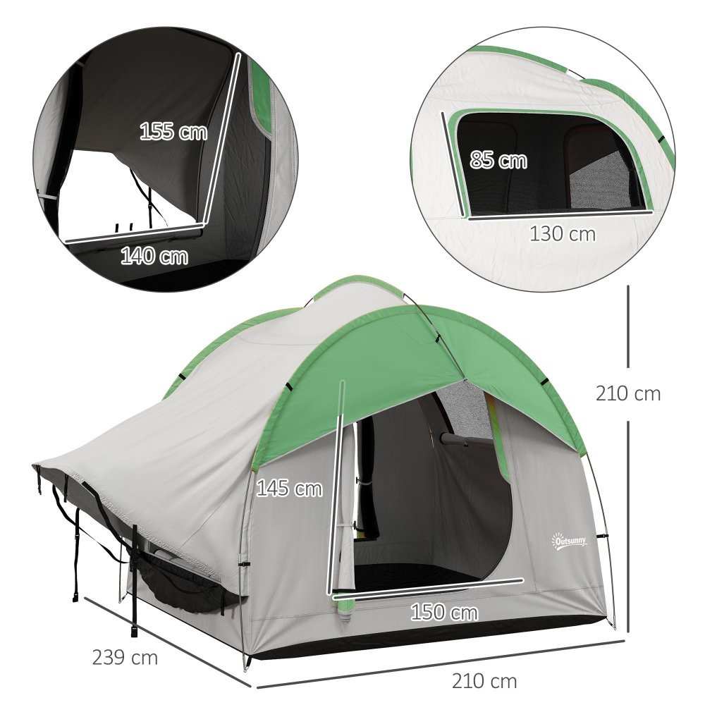Outsunny 5 Man SUV Car Tent with Waterproof Tailgate Shelter