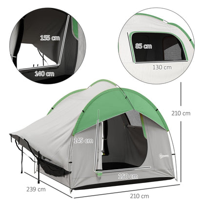 Outsunny 5 Man SUV Car Tent with Waterproof Tailgate Shelter