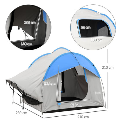 Outsunny 5 Man SUV Car Tent with Waterproof Tailgate Shelter