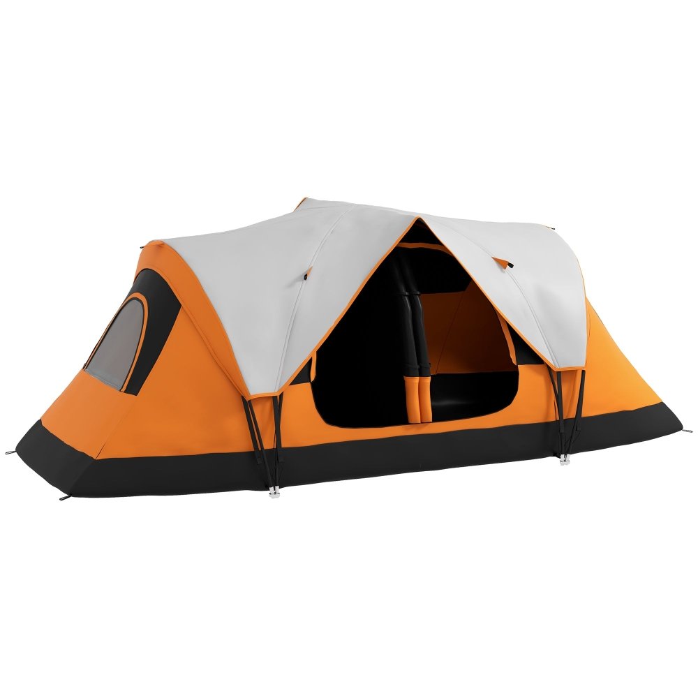Outsunny 6–8 Person Tunnel Camping Tent with 2000mm Waterproof Rainfly