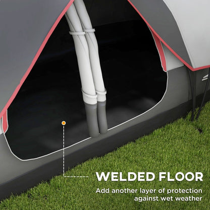 Outsunny 6–8 Person Tunnel Camping Tent with 2000mm Waterproof Rainfly
