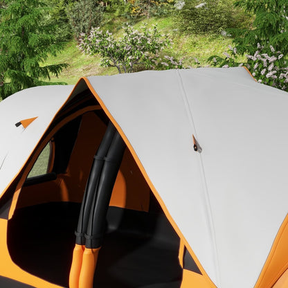 Outsunny 6–8 Person Tunnel Camping Tent with 2000mm Waterproof Rainfly