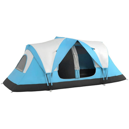 Outsunny 6–8 Person Tunnel Camping Tent with 2000mm Waterproof Rainfly