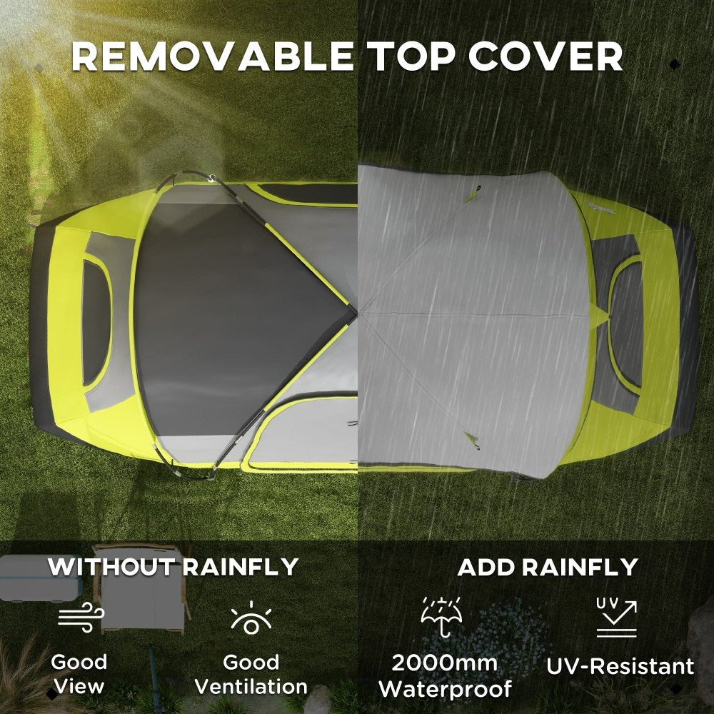 Outsunny 6–8 Person Tunnel Camping Tent with 2000mm Waterproof Rainfly