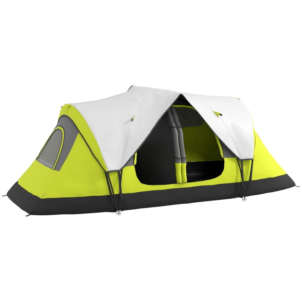 Outsunny 6–8 Person Tunnel Camping Tent with 2000mm Waterproof Rainfly