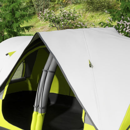 Outsunny 6–8 Person Tunnel Camping Tent with 2000mm Waterproof Rainfly