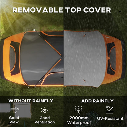 Outsunny 6–8 Person Tunnel Camping Tent with 2000mm Waterproof Rainfly