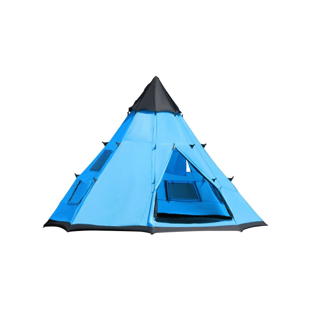 Outsunny 6 Man Tipi Tent Large Teepee Camping Tent