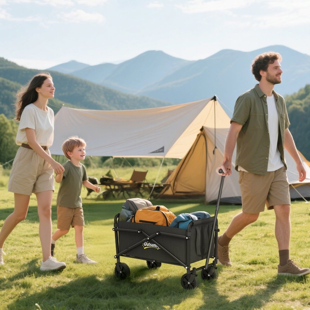 Outsunny 62L Folding Festival Trolley Cart with Carry Bag