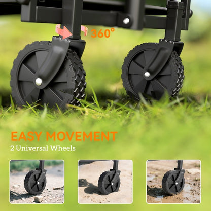 Outsunny 62L Folding Festival Trolley Cart with Carry Bag